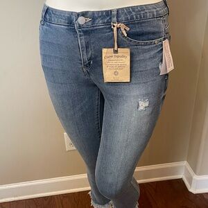 Democracy Women's Distressed Blue Skinny Jeans